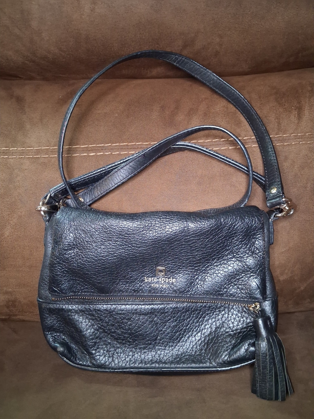 Kate Spade Black Leather Crossbody Bag